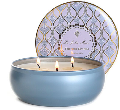 La Jolie Muse Scented Candles, 3 Wicks