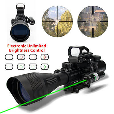 Aipa Dual Illuminated 4-12x50EG Tactical Combo Rifle Scope