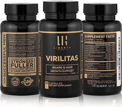 Liberty VIRILITAS | Beard & Hair Growth Vitamin, Biotin, Shilajit