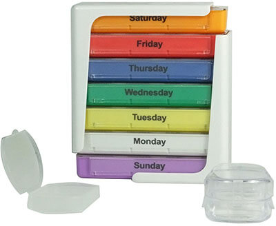 Pill Dispensers & Reminders Stackable Weekly Pill Organizer