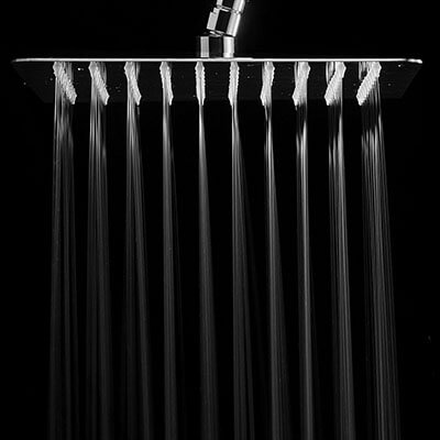 Tanburo Stainless Steel Slimline Square Rainfall Showerhead