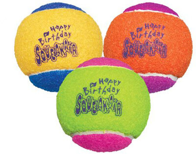 KONG Air Dog Squeakair Dog Birthday Balls Toys