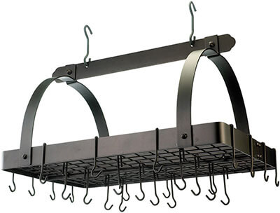 Old Dutch 101BZ Oiled Bronze Pot Rack, 24 Hooks