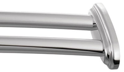 Moen DN2141CH Adjustable Chrome Shower Rod, Double Curved