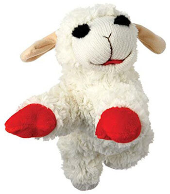 Multipet International Lambchop Plush Squeak Pet Toy