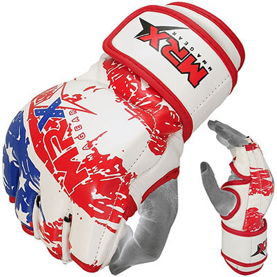 MRX MMA Grappling, Cage Fight Cowhide Leather MEN and WOMEN Gloves