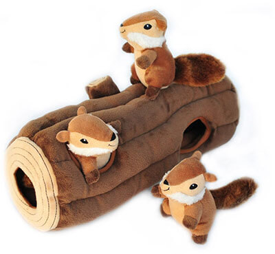 ZippyPaws X-Large Burrow Log and Chipmunks