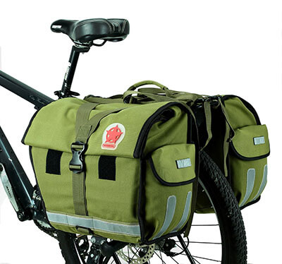 ArcEnCiel Water-Resistant Bicycle Rear Seat Double Pannier Bag