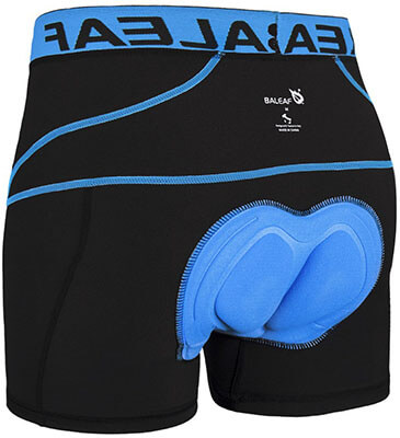 Baleaf Men's 3D Padded Bike, MTB Cycling Underwear Shorts