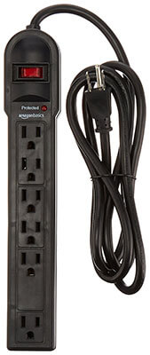 AmazonBasics Surge Protector Power Strip, 6-Outlet