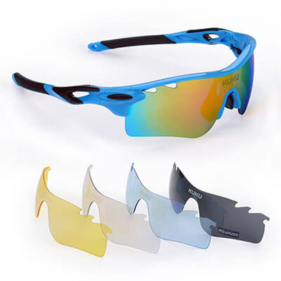 FiveBox Polarized Sports Glasses, U.V Protection, Unbreakable Glass