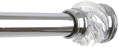 BINO Chrome and Acrylic Shower Curtain Tension Rod