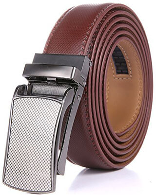 Marino Avenue Men’s Genuine Leather Ratchet Dress Belt, Linxx Buckle