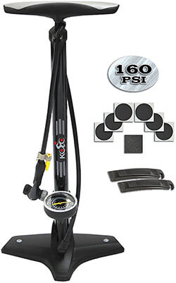 Kolo Sports Bike Floor Pump with Tire Repair Kit