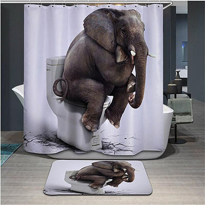 Dodou-Elephant Shower Curtains.