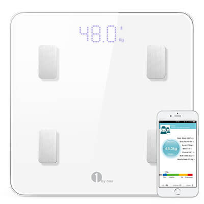 1byone Digital Wireless Body Fat Scale, iOS and Android Apps