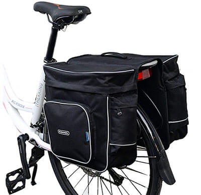 COTEetCI Bicycle Rear Seat Carrier Pannier Bags