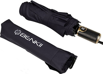 Benkii Travel Umbrella, 60 Mph Windproof, 10 Rib