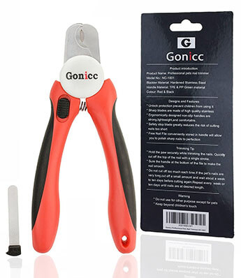 Gonicc Professional Pet Nail Clipper, Hardened Stainless Steel