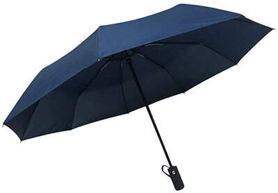 Rain-Mate Compact Travel Umbrella, Ergonomic Handle, Windproof