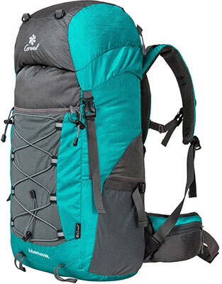 Coreal Hiking Backpack Travel Camping Trekking Daypack Bag, 50L