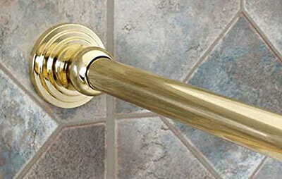 Dynasty Hardware DYN-SR60-PB Shower Curtain Rod, Mounting Brackets