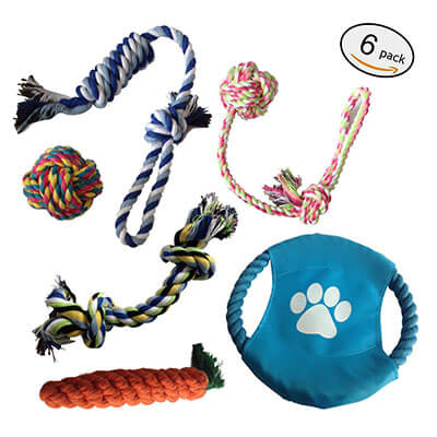 E-sport Durable Dog Chew Toys, 6 Interactive Toys