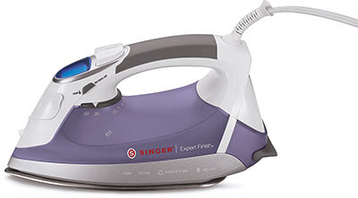 SINGER Anti-Drip Steam Iron, Brushed Stainless Steel Soleplate, 1700 W