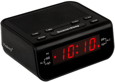 Peakeep Little Digital FM Alarm Clock Radio, Sleep Timer