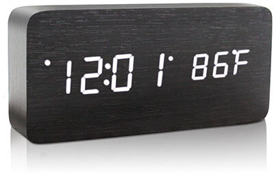 Warmhoming Wooden Digital Alarm Clock