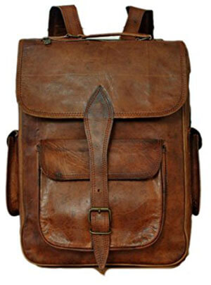 Messenger of Leather Vintage Leather Rucksack