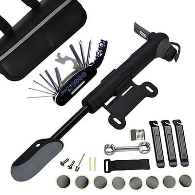 DAWAY A35 Bike Repair Kit, 16-in -1 Multi Tools and Mini Pump