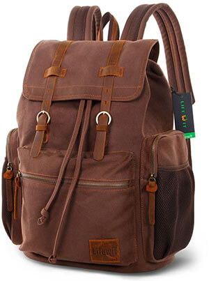 Life Wit 17- Inch Canvas Laptop Backpack