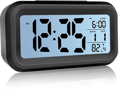 Lazaga Large LCD Display Digital Alarm Clock