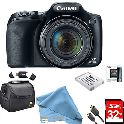 DigitalandMore Canon Powershot SX530 HS Digital Camera, 16MP