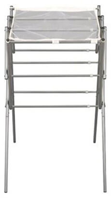 Household Essentials 5127 Satin Silver Clothes Drying Rack