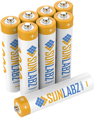 SunLabz Rechargeable 8-pack Batteries