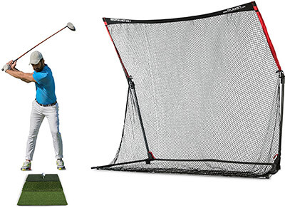 Rukket SPDR Golf Net Professional Driving Range with Tri Turf Mat