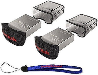 SanDisk Ultra Fit CZ43 Low-Profile Flash Drive, 16GB