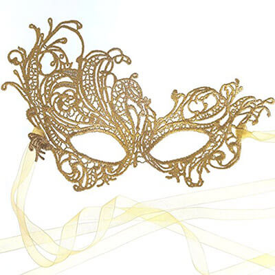 Coxeer Masquerade Mask Metal Venetian Mardi Gras Mask