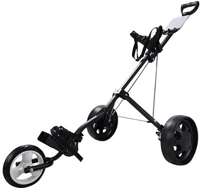 AW Foldable Golf Cart Trolley 3-Wheel Push Pull