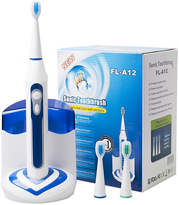 CUH Sonic Cordless Electric Toothbrush, UV Sanitizer