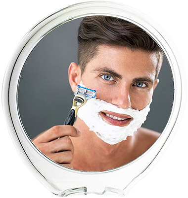 JiBen Fog-free Shower Mirror with Power Locking Suction Cup