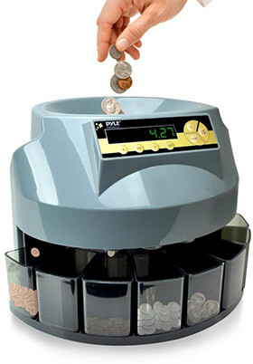 Pyle Automatic Coin Counter & Sorter Machine