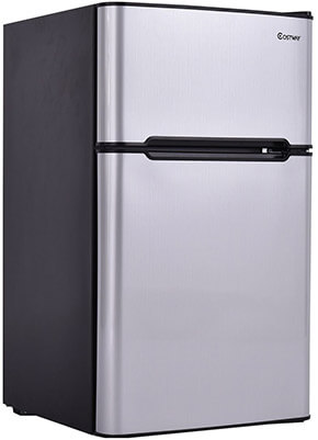 Costway 3.2 cu ft. 2-Door Compact Refrigerator