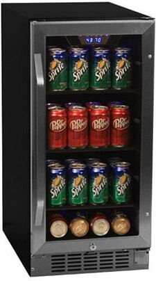 EdgeStar CBR901SG 15 Inch Wide Beverage Cooler, 80 Cans