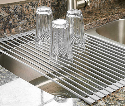 Surpahs Sink Multipurpose Dish Drying Rack Roll-Up Design