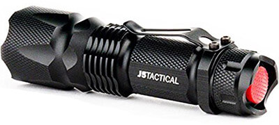 J5 Tactical V1-PRO Ultra Bright Flashlight, 300 Lumen