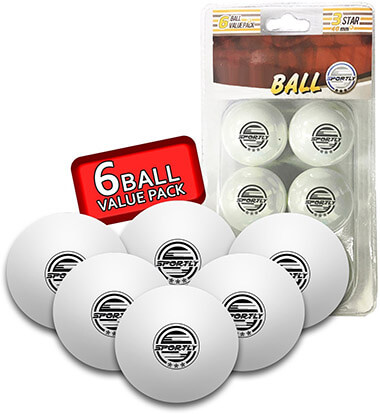 Sportly Table Tennis Ping Pong Balls, 3 Stars Rating