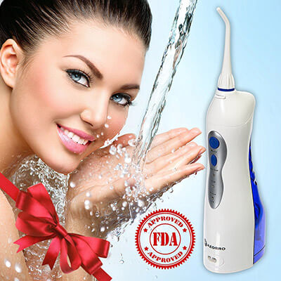 Azorro Cordless Rechargeable Oral Irrigator, FDA Approved Water Flosser